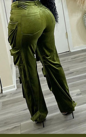 Velvet cargo (green)