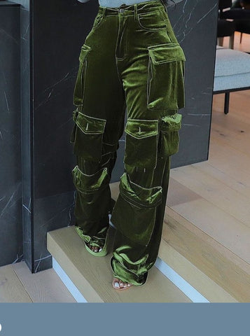 Velvet cargo (green)