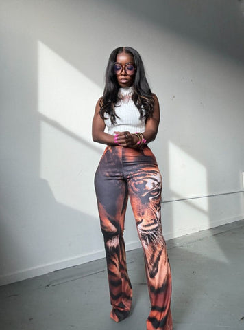 Tiger printed pants