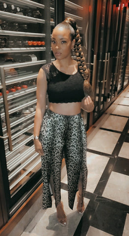 Leopard Track Pants