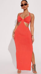 Backout maxi dress(Orange)