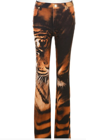 Tiger printed pants