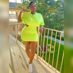 Neon T-shirt Dress