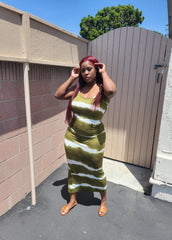 Tie Die (Maxi Dress) Olive